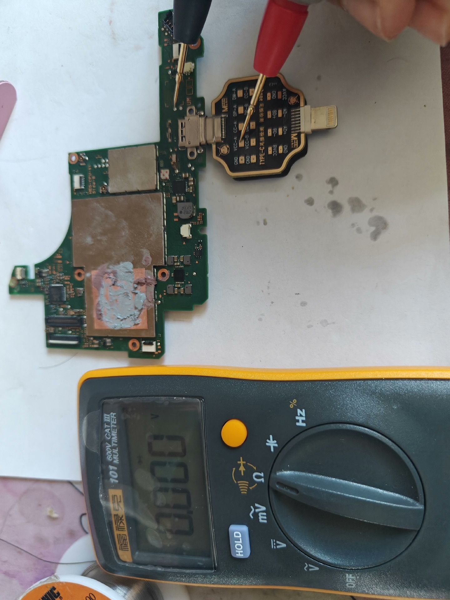 switch oled更换c口 换尾插 补救焊盘 换type - 图片 2