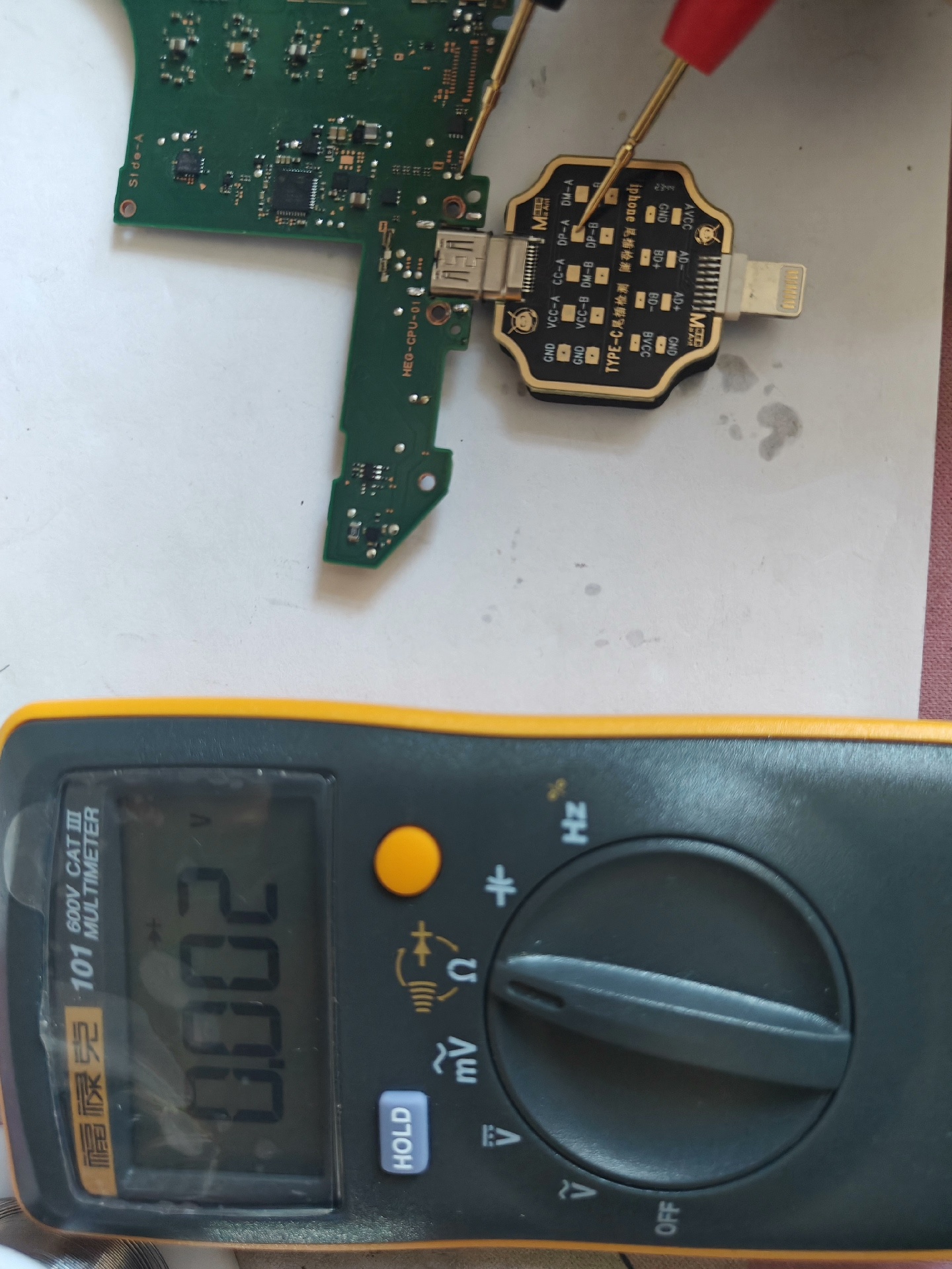 switch oled更换c口 换尾插 补救焊盘 换type - 图片 8