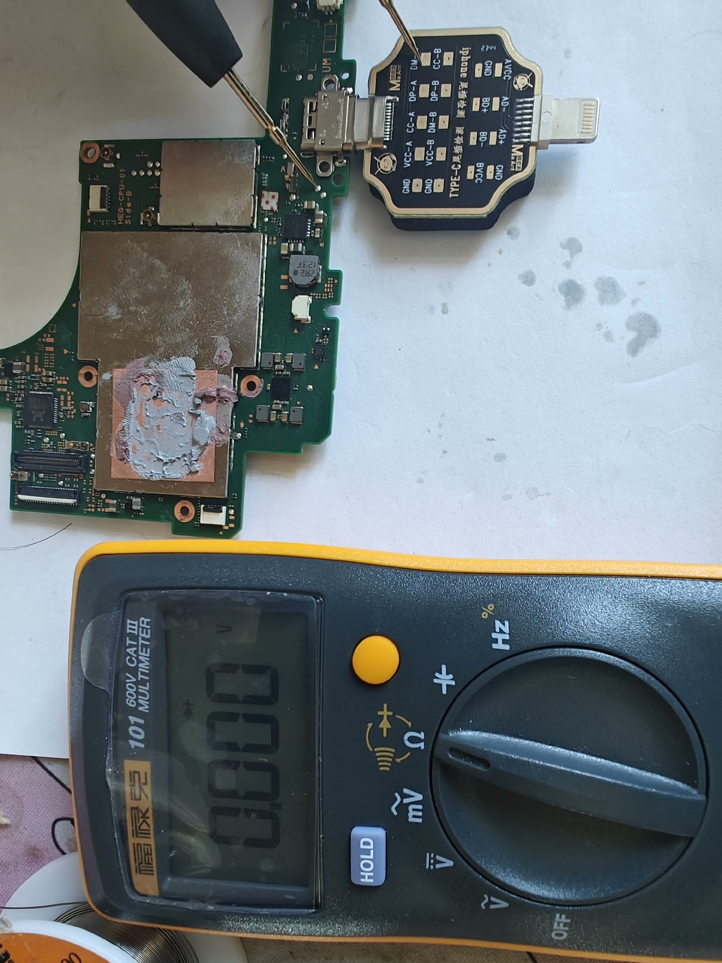 switch oled更换c口 换尾插 补救焊盘 换type - 图片 5