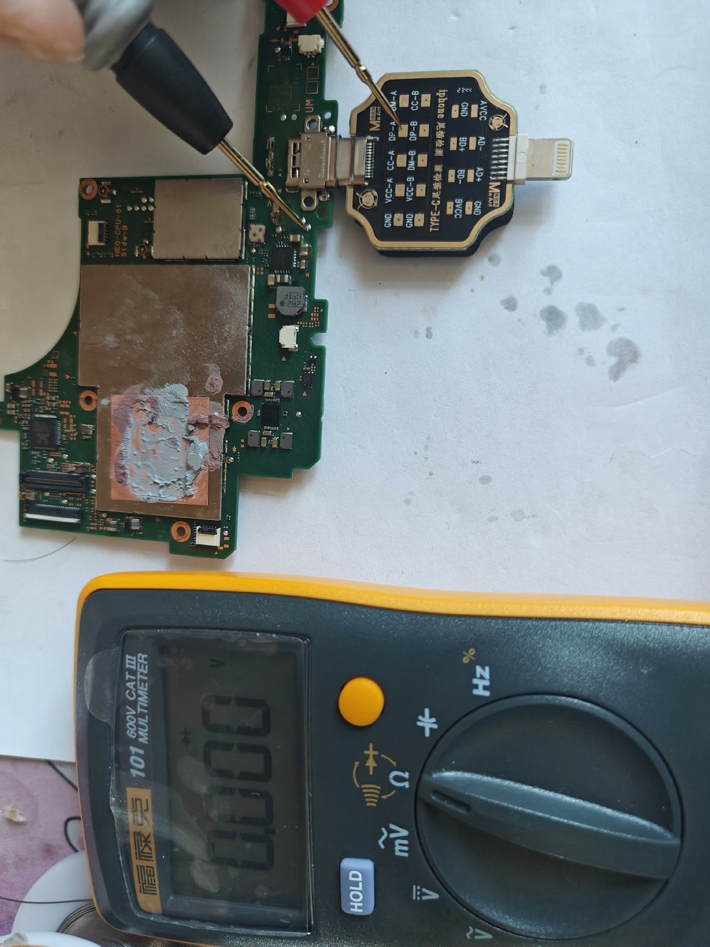 switch oled更换c口 换尾插 补救焊盘 换type - 图片 4